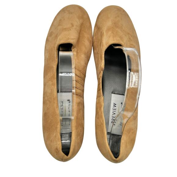 Preview Collection Women's Brown Leather Casual Slip On Flats Size 10M - Picture 5 of 9